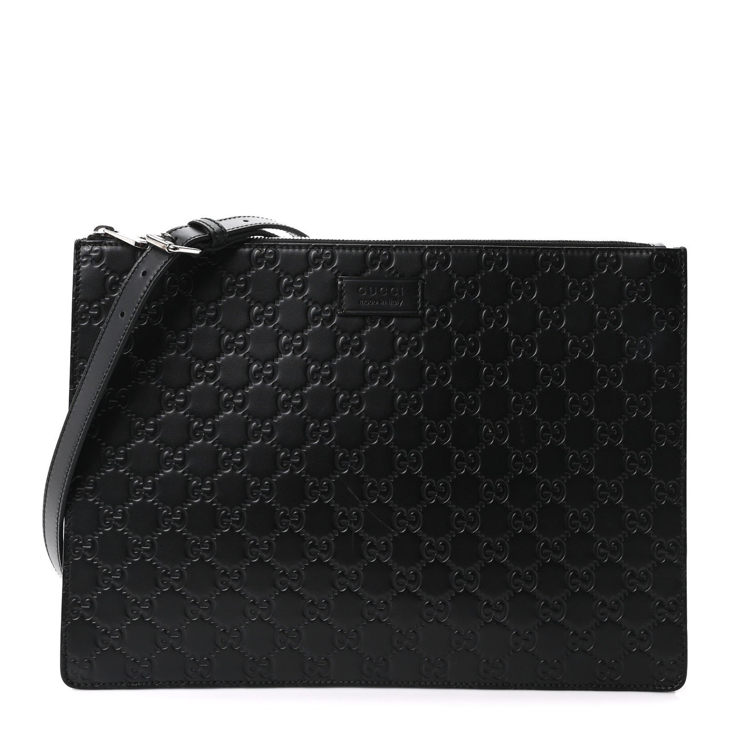 Gucci Guccissima Signature Messenger Bag Black