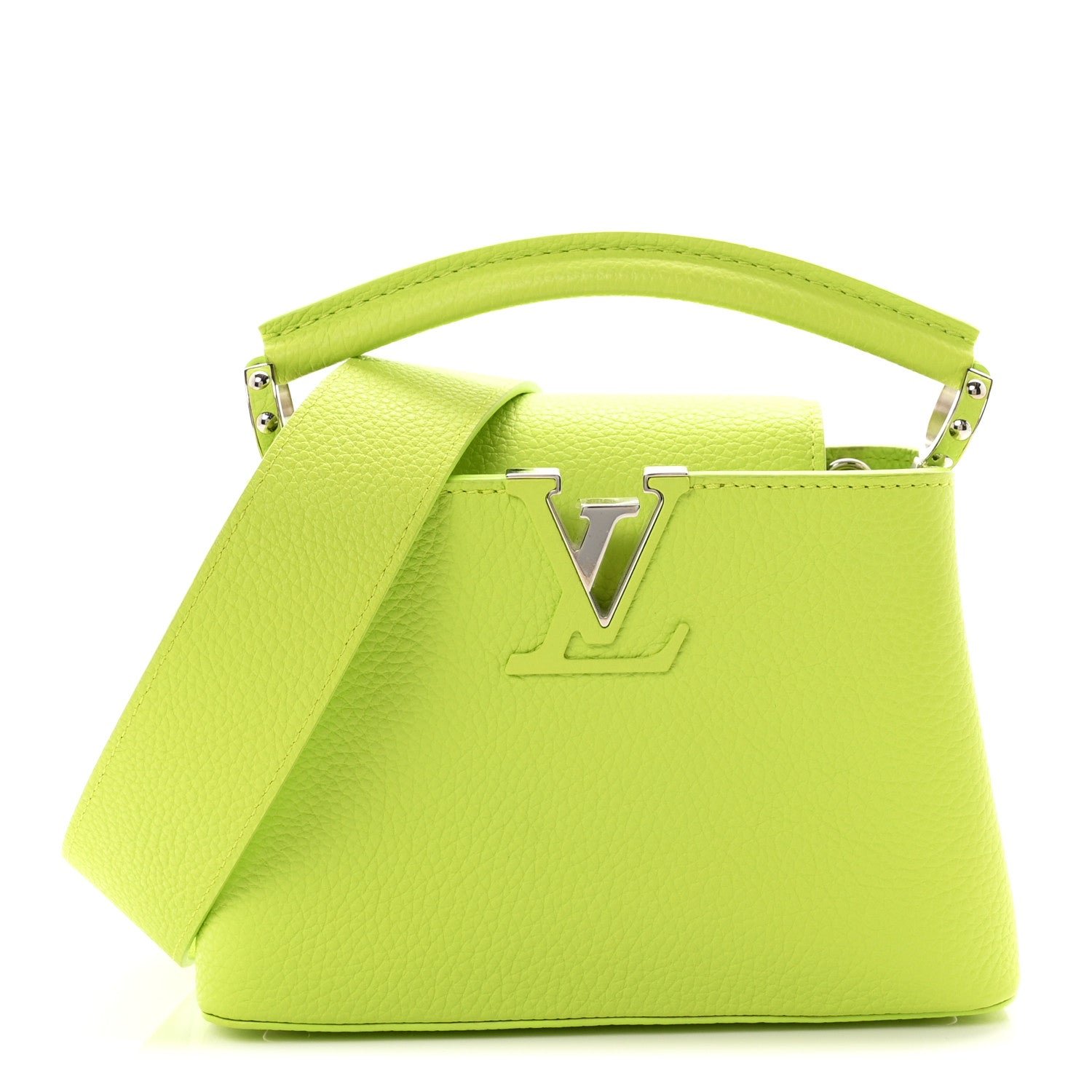 Louis Vuitton Taurillon Mini Capucines Chartreuse