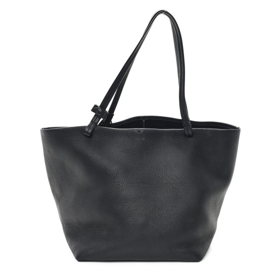 The Row Grained Calfskin Park Tote Three Black