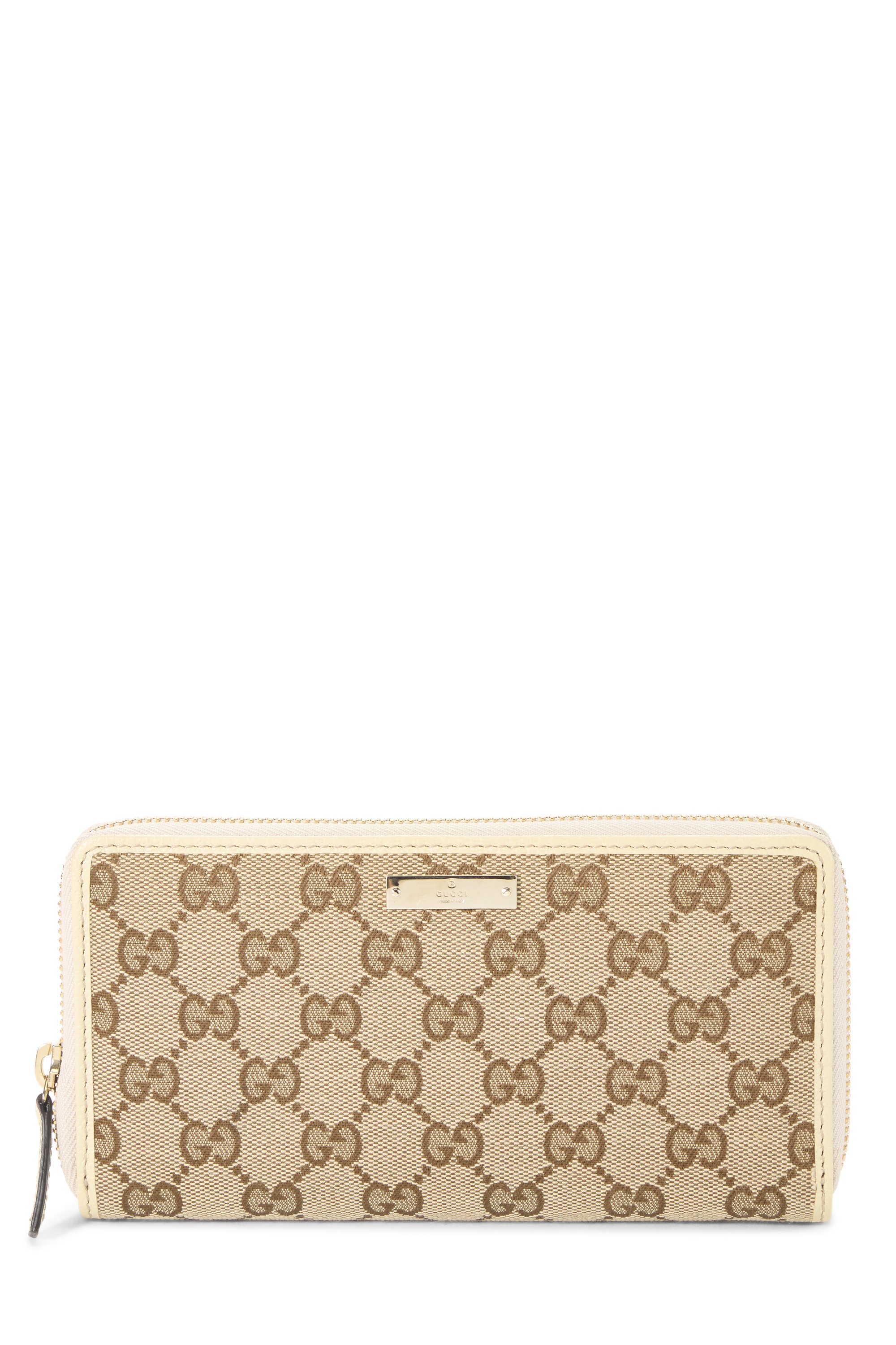 White Original GG Canvas Zip Around Wallet