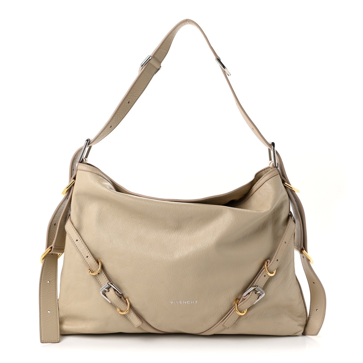 Givenchy Calfskin Medium Voyou Bag Natural Beige