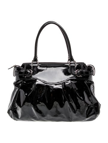 Patent Leather Top Handle Bag