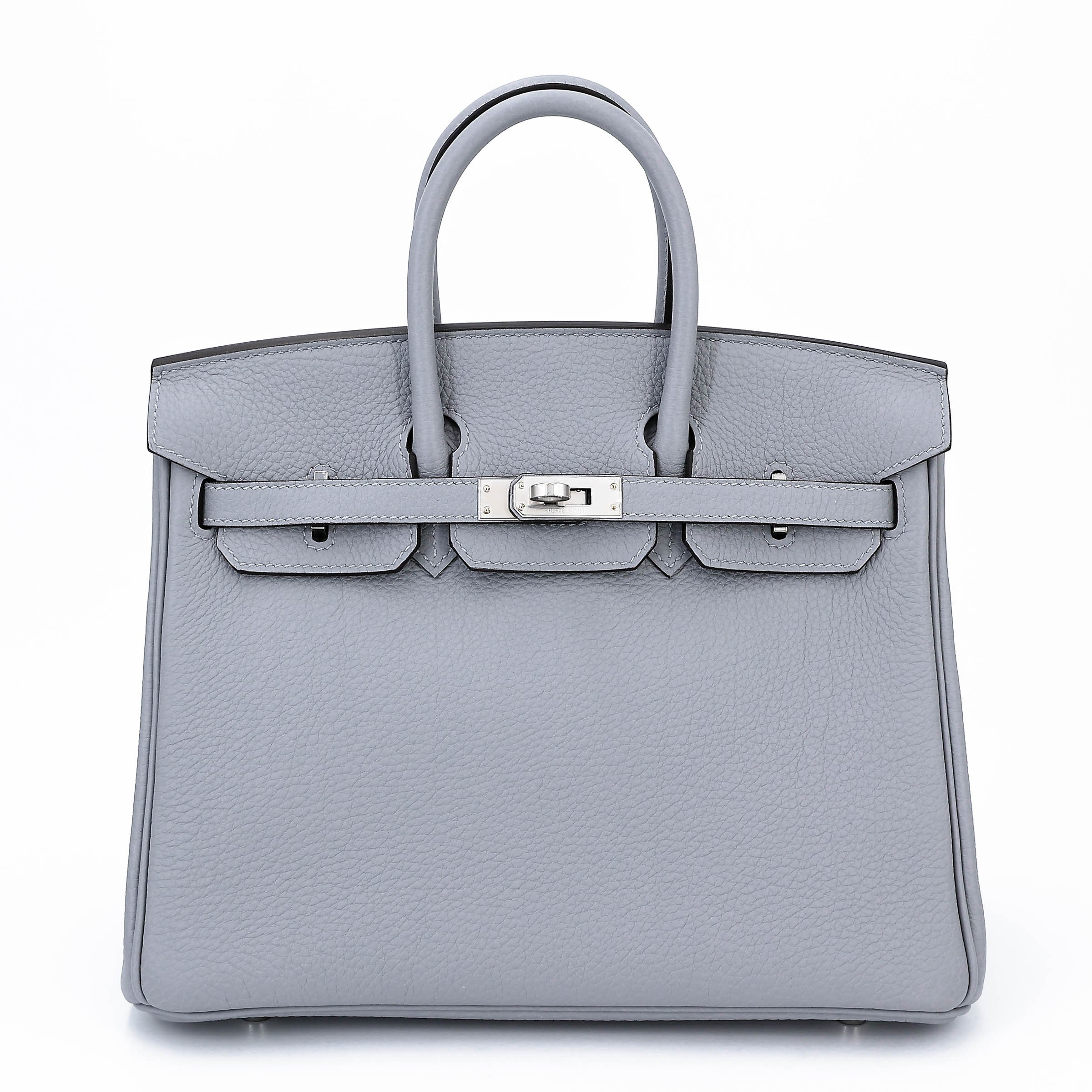 Brand New ( Rank N ) HERMÈS Birkin 25 Gris Pantin (P0) Togo Palladium hardware G (2026)