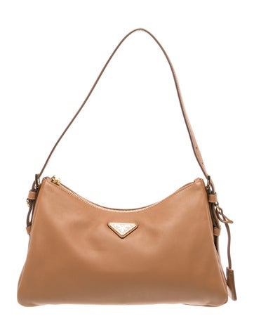 Enameled Metal Triangle Aimée Medium Leather Shoulder Bag Medium 2024