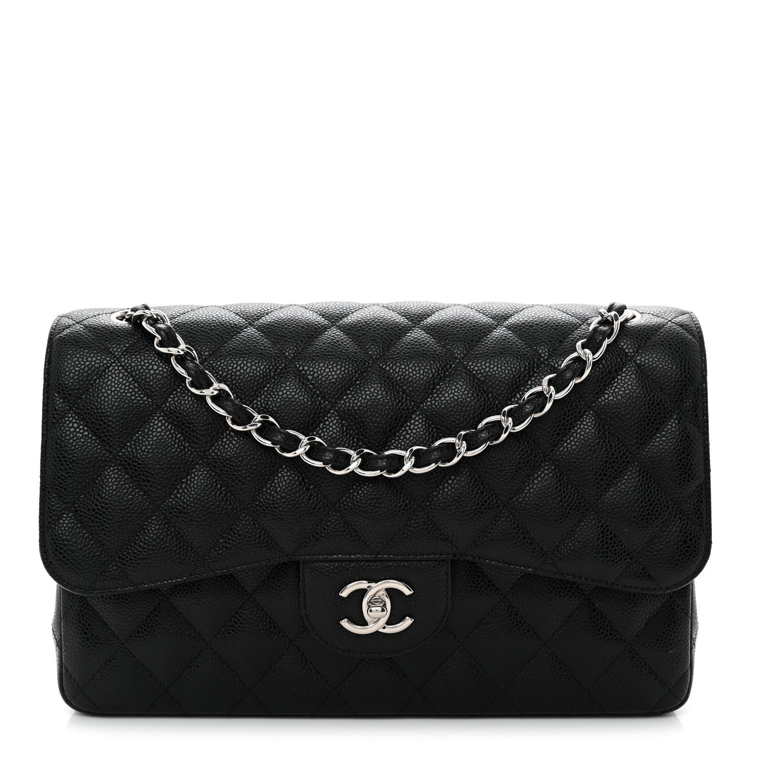 Chanel Caviar Quilted Jumbo Double Flap Black