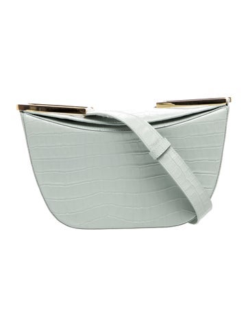Embossed Leather Crossbody Bag