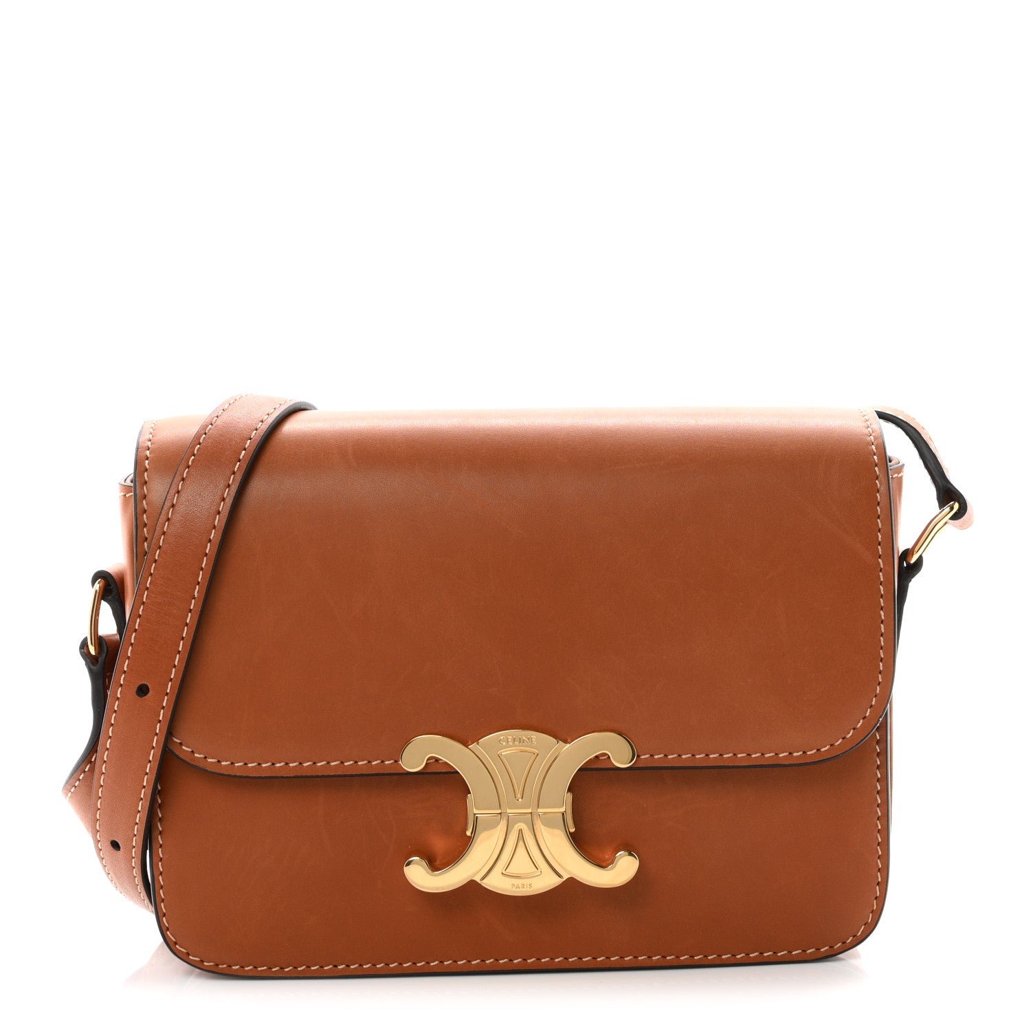 Celine Natural Calfskin Teen Triomphe Tan