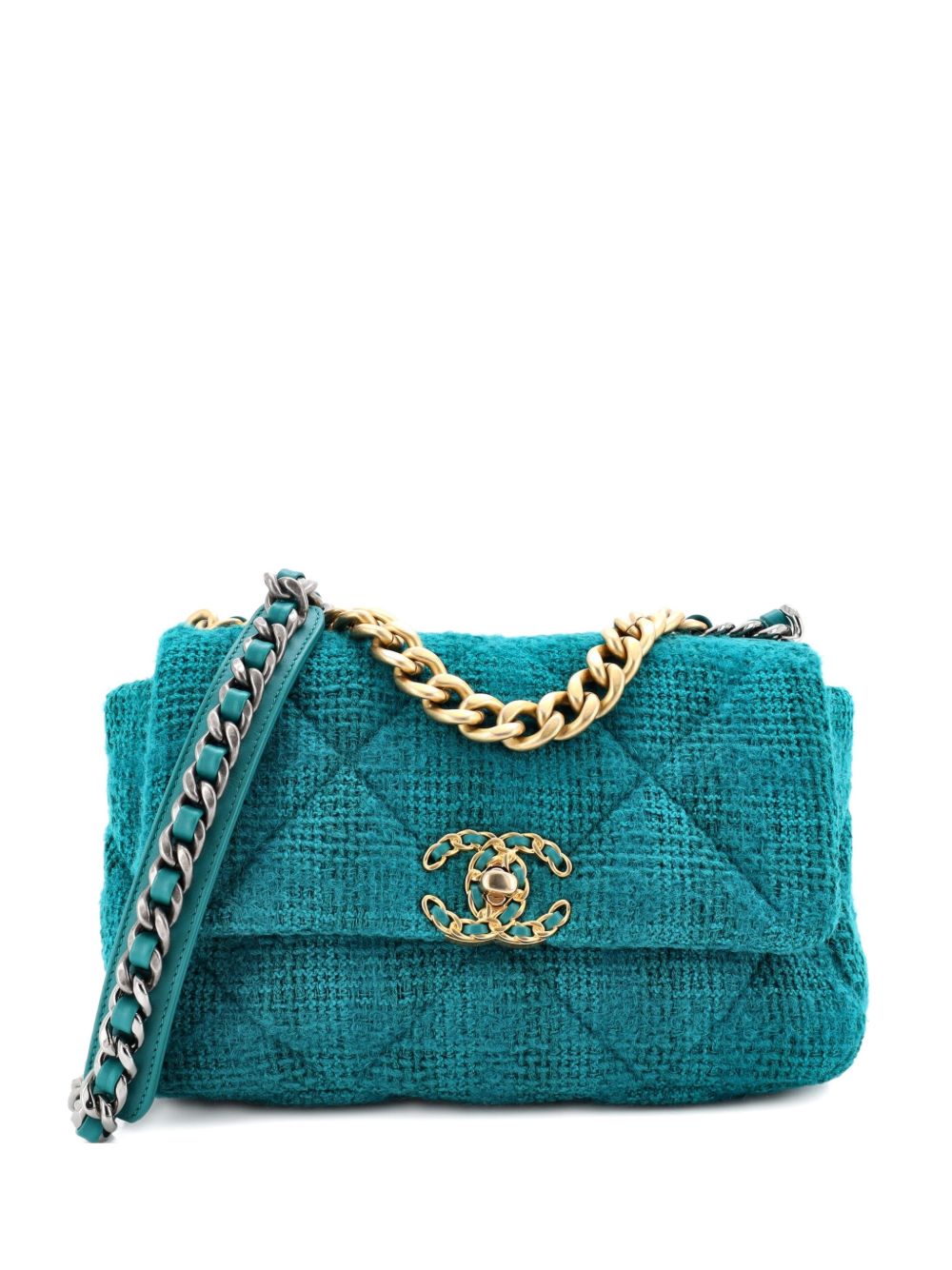 19 Flap Bag Quilted Tweed Medium crossbody bag