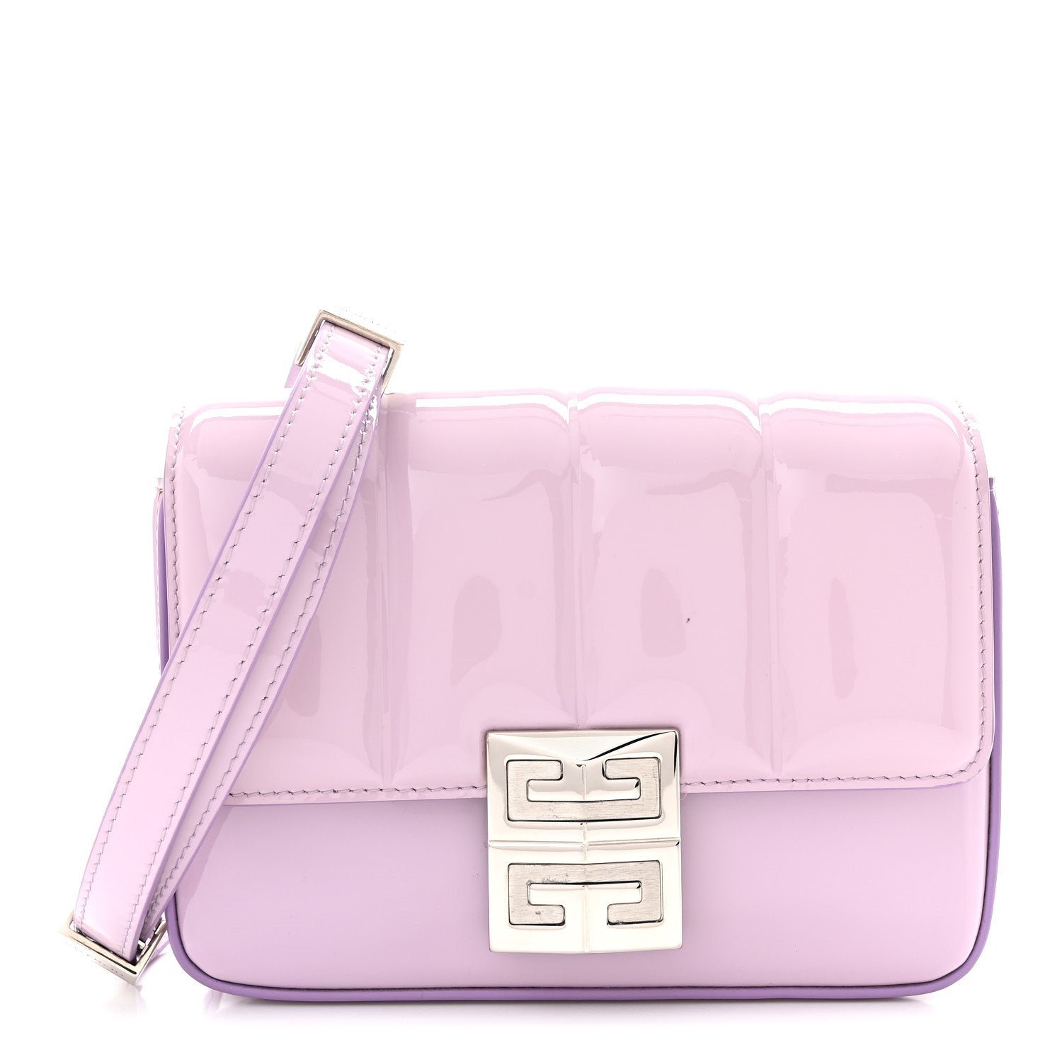 Givenchy Givenchy Patent 4G Small Padded Crossbody Bag Lilac