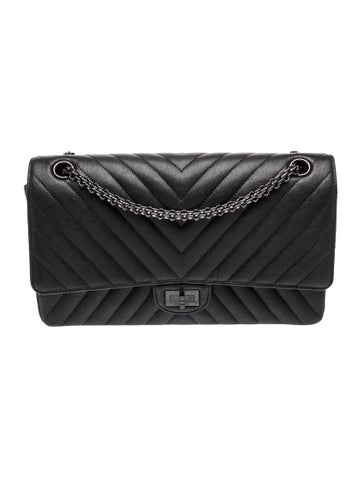 So Black Chevron Reissue 226 Double Flap Bag