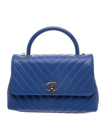 Small Chevron Coco Handle Bag
