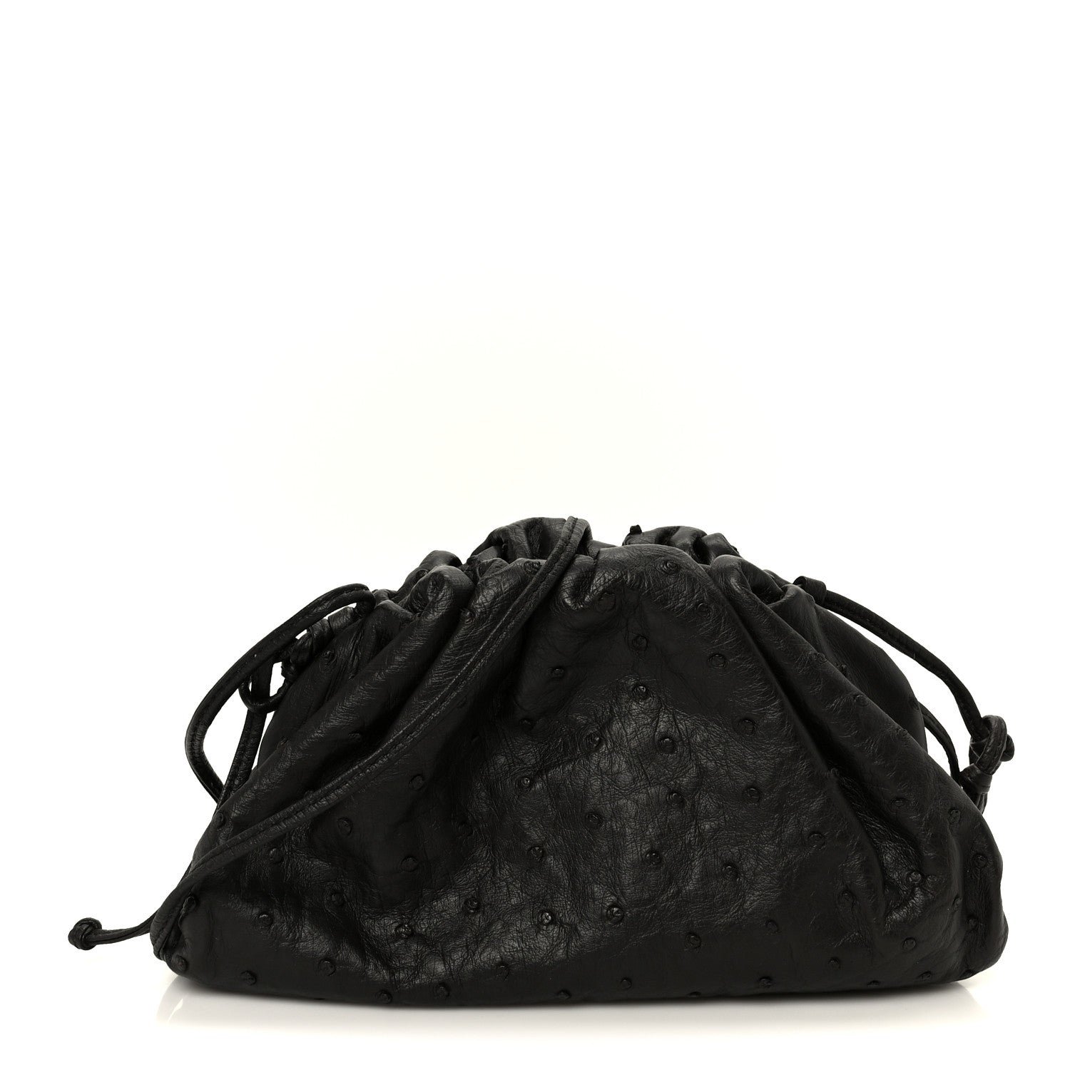 Bottega Veneta Ostrich The Mini Pouch Fondente