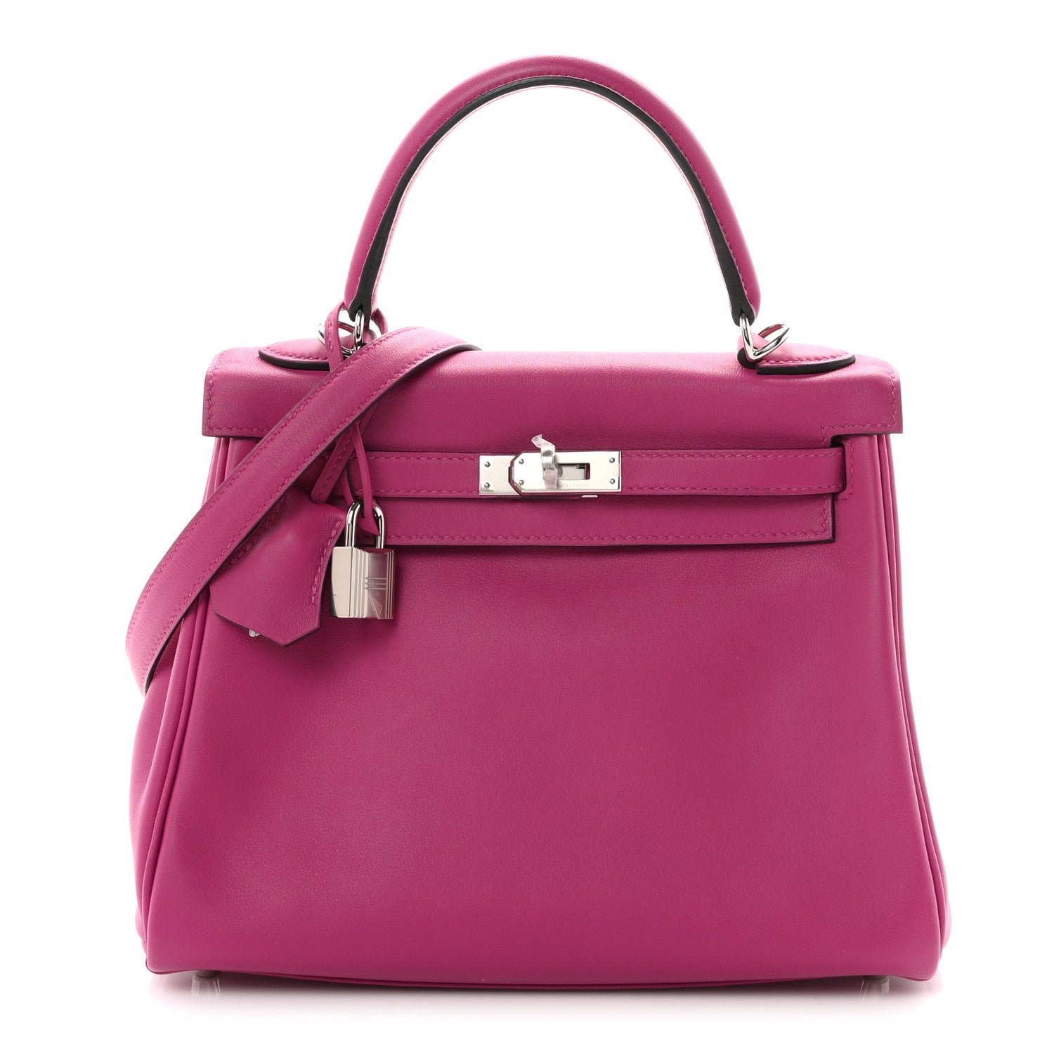 Hermes Swift Kelly Retourne 25  Rose Pourpre