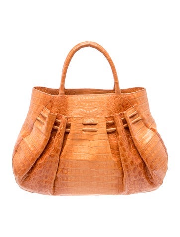 Crocodile Top Handle Bag
