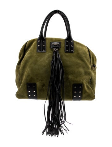 Balmain Suede B-Army Dome Handle Bag