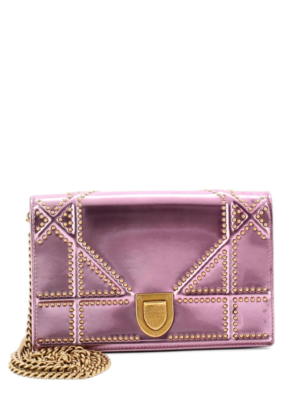 Diorama Flap Bag Studded Patent Small crossbody bag