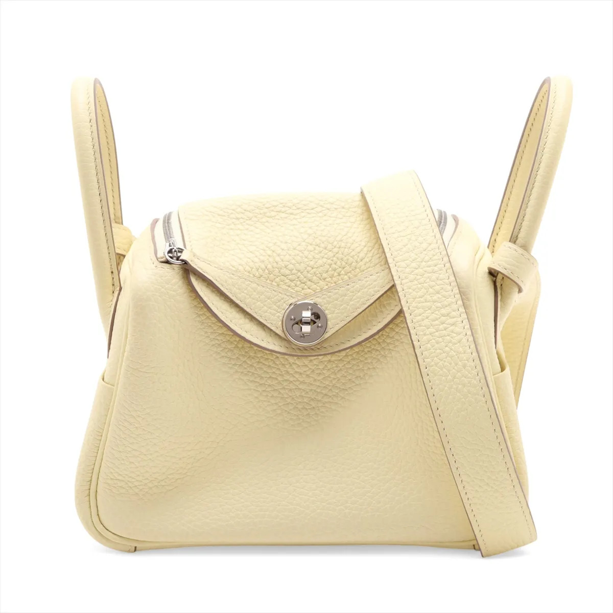 Hermès Lindy mini 20 Taurillon Clemence Joanne Milton Silver Metal Fittings
