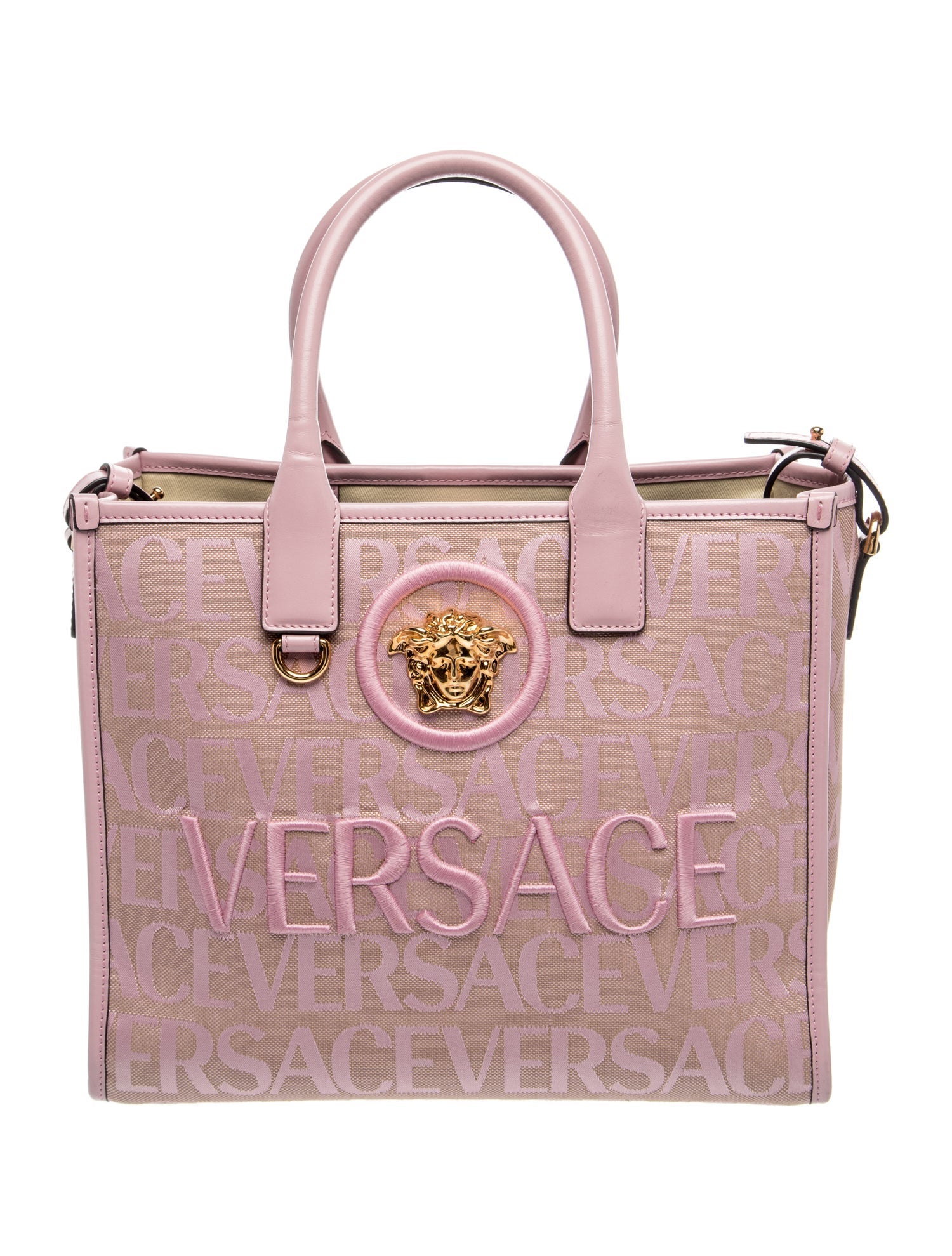Versace Canvas Top Handle Bag
