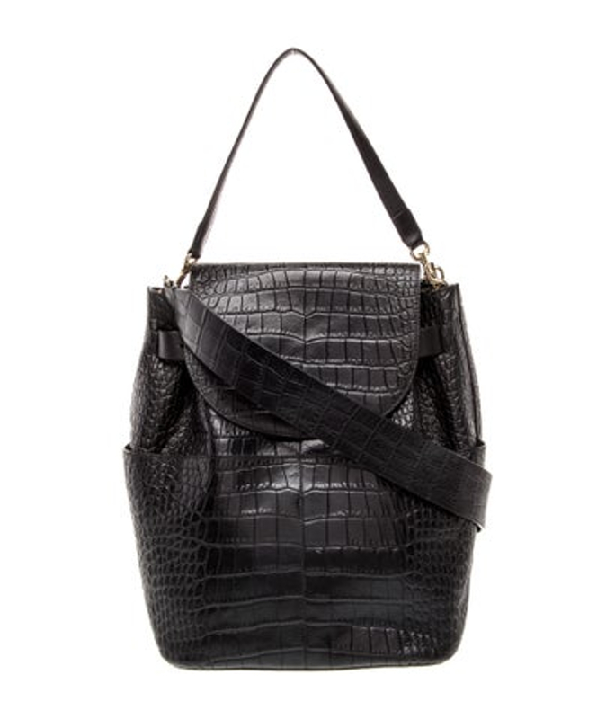 Cuyana Embossed Leather Shoulder Bag