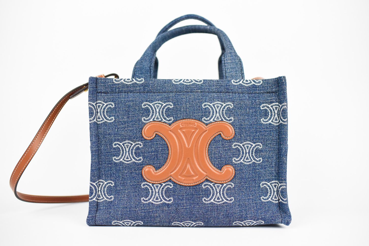 Celine Celine Small Cabas Thais in Denim Monogram, New in Dustbag GA001
