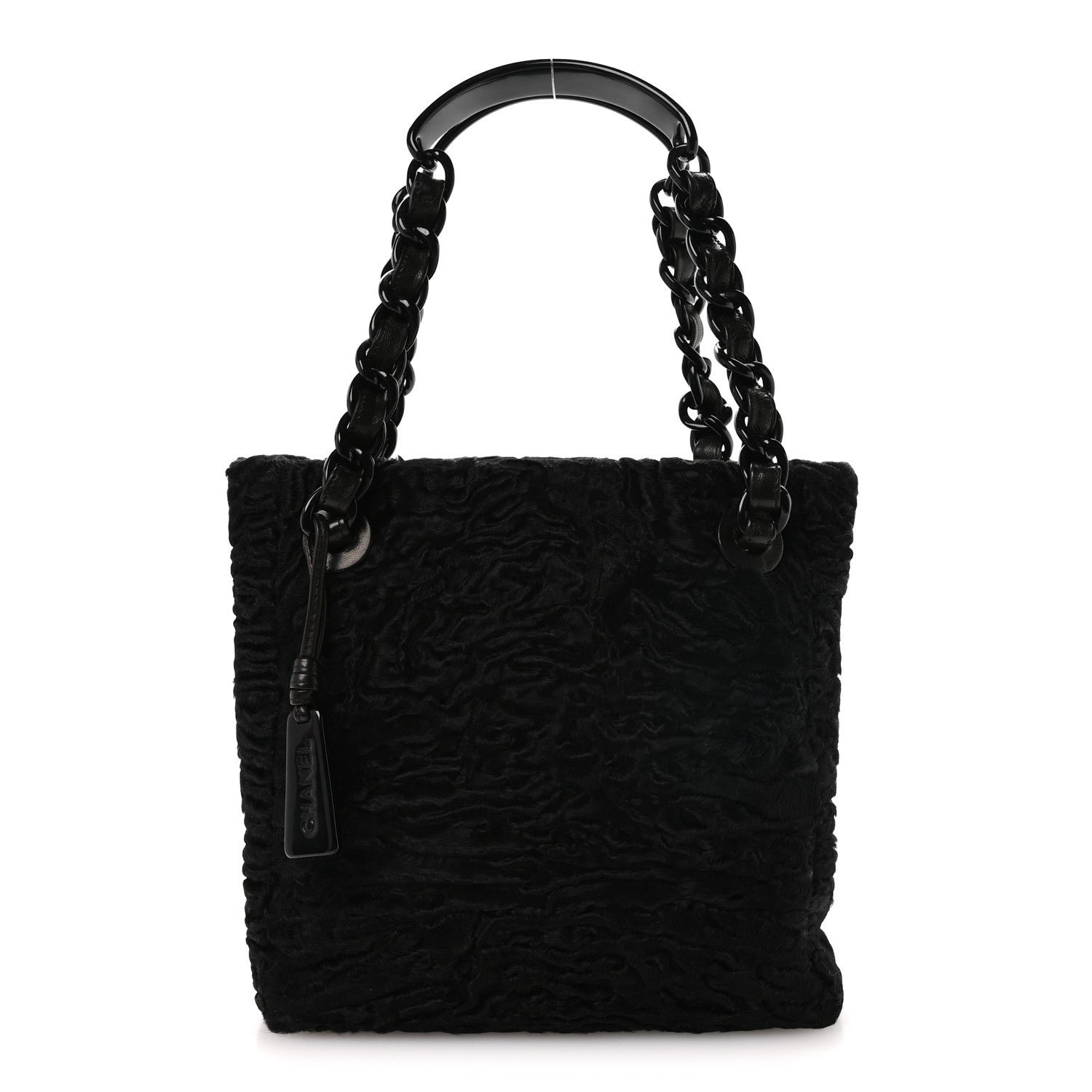 Chanel Persian Lamb Fur Tote Black