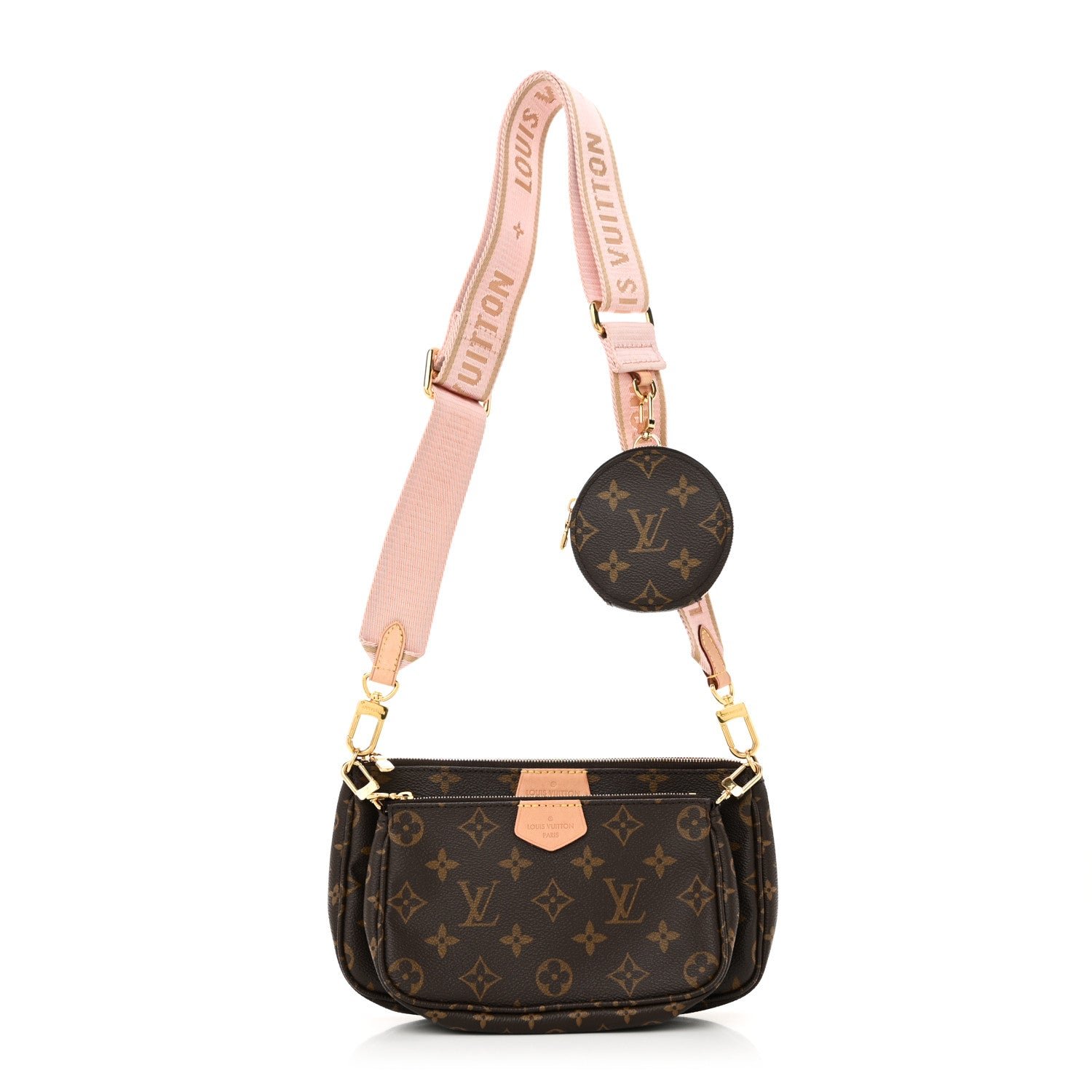 Louis Vuitton Monogram Multi Pochette Accessories Rose Clair
