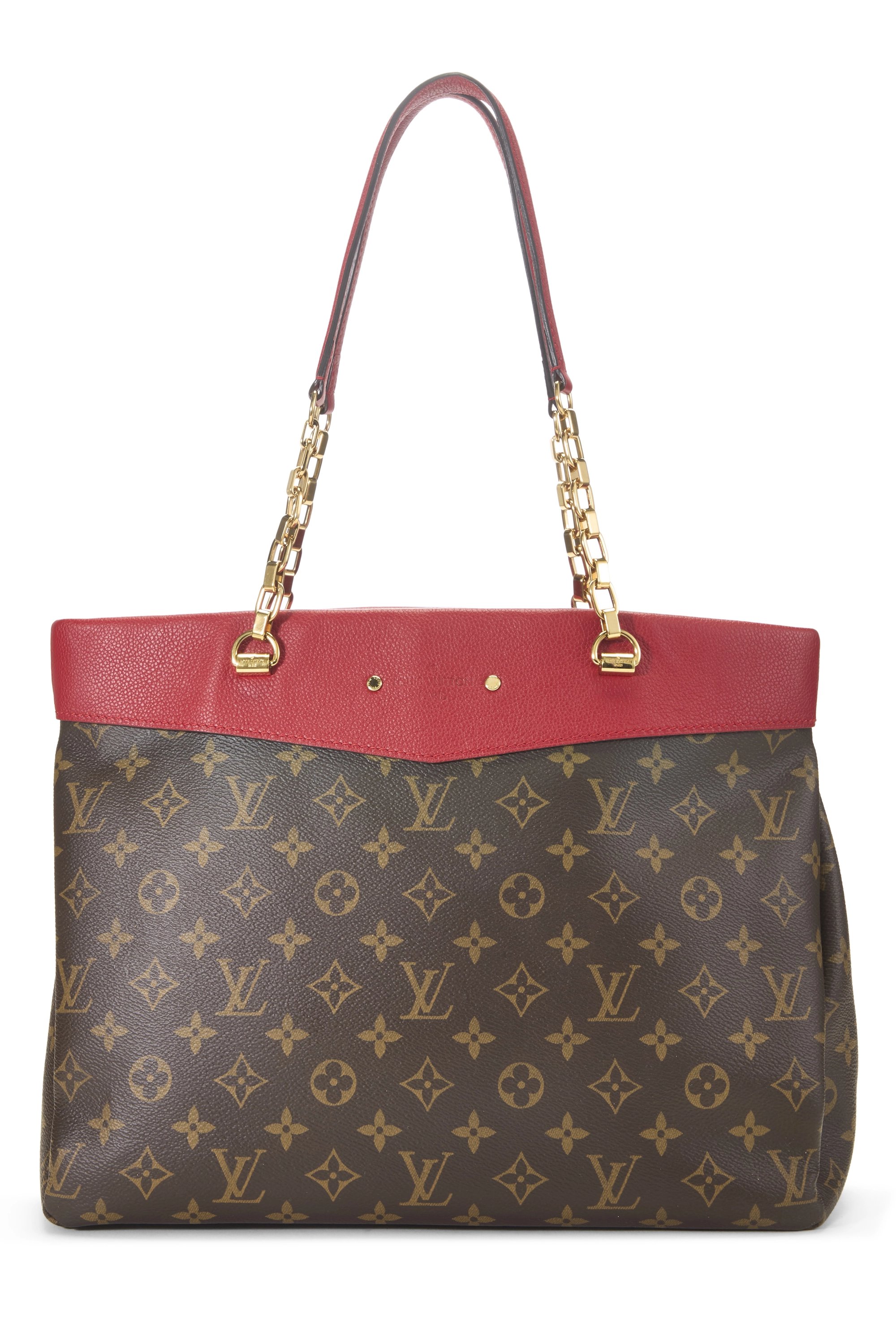 Red Monogram Canvas Pallas Shopper