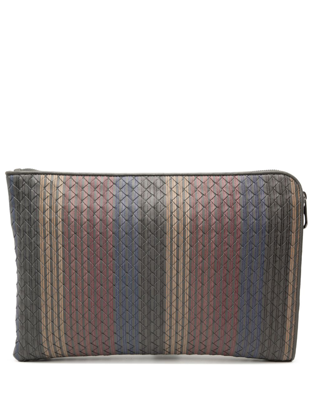 2012-2026 Nappa Intrecciato Stripe Document Case clutch bag