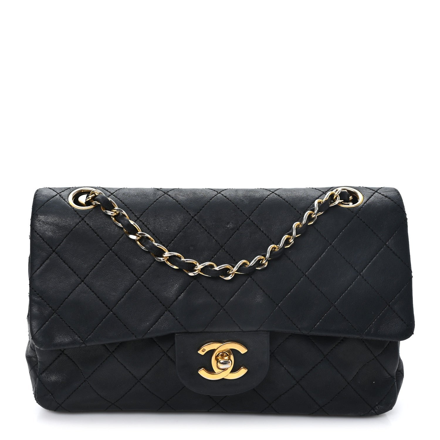 Chanel Lambskin Quilted Small Double Flap Black