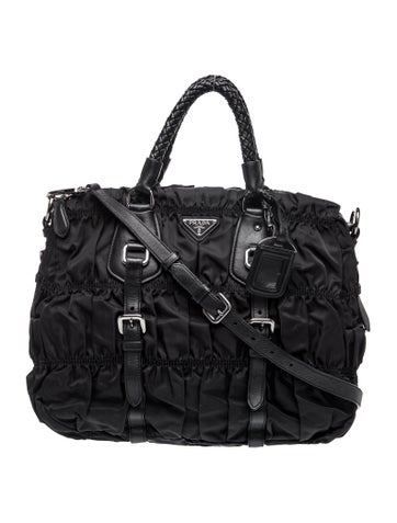 Tessuto Nylon Top Handle Bag