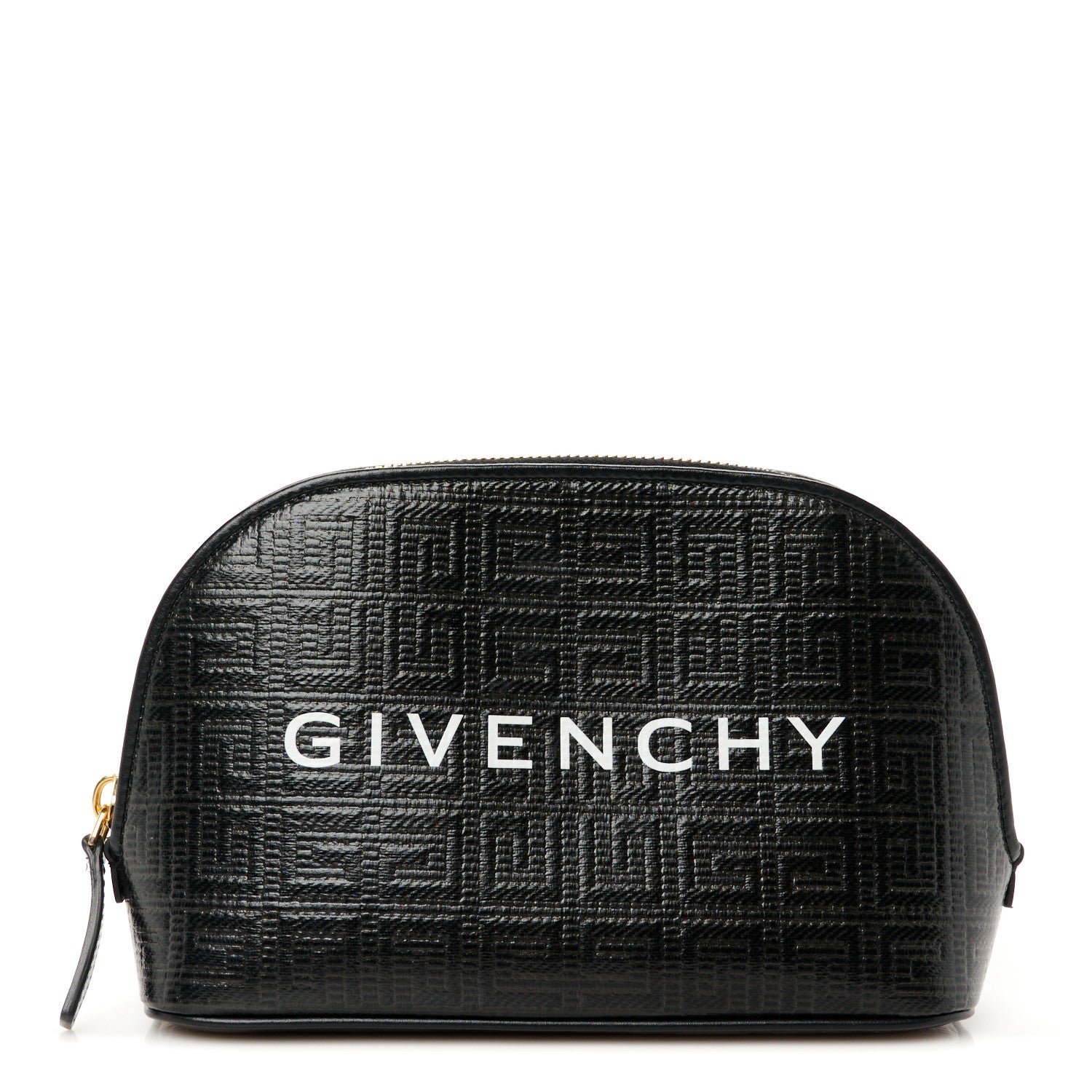 Givenchy Coated Canvas Logo 4G Embossed Cosmetic Pouch Black