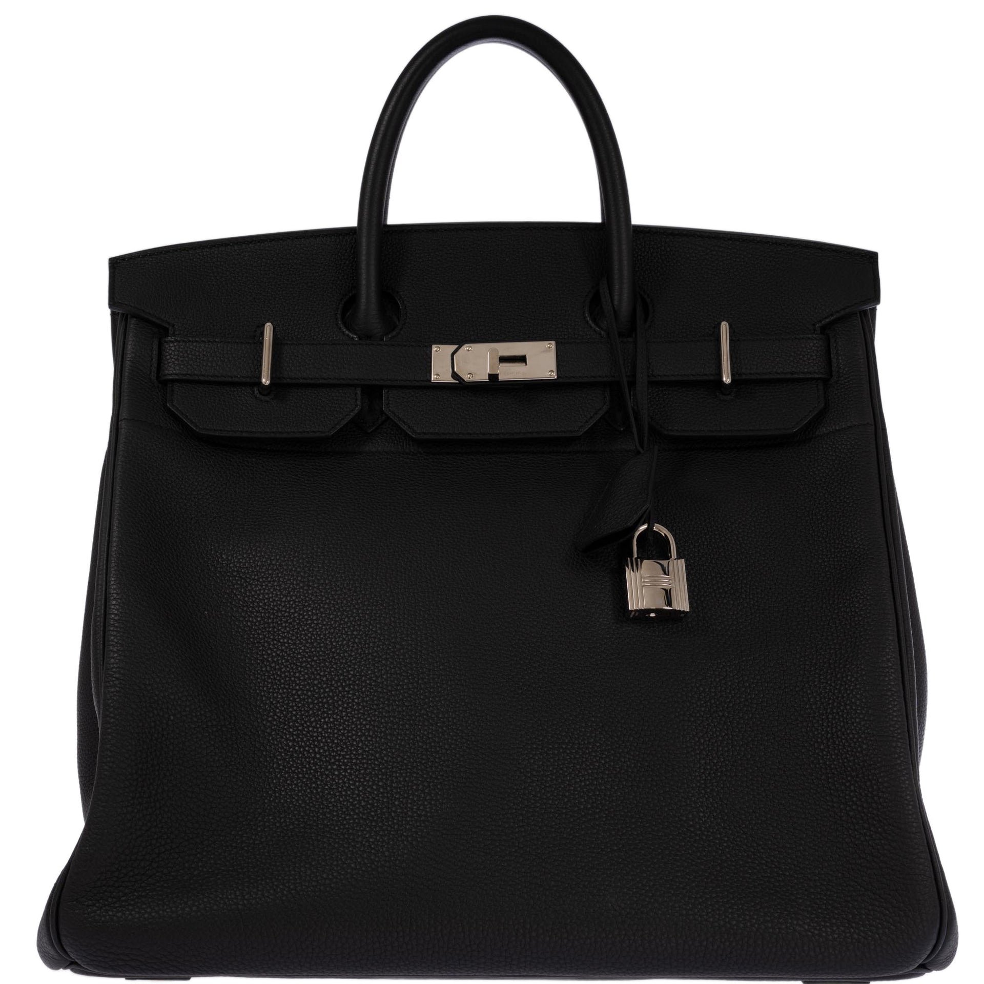 Hermes Hermès HAC 40 Black Togo with Palladium Hardware
