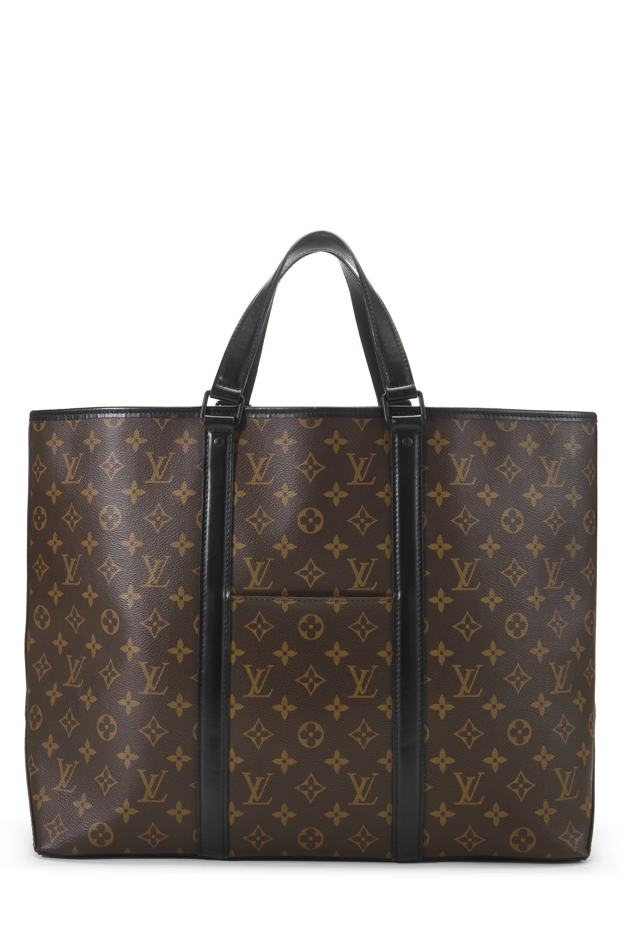 Black Monogram Canvas Macassar Weekender GM