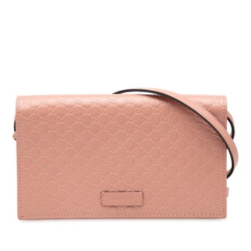 Calf Leather Microguccissima Wallet on Strap