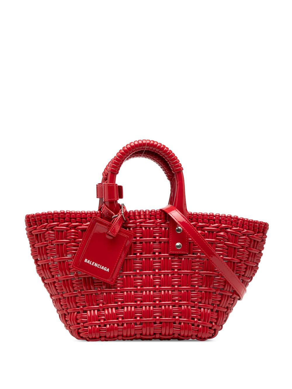 Balenciaga 2021 Faux Leather Bistro Panier XS satchel