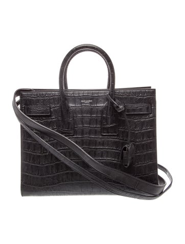Embossed Leather Sac De Jour Small