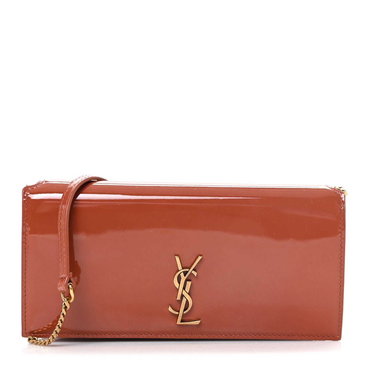Saint Laurent Vernice Diamond Calfskin Monogram Phone Holder Crossbody Mild Rose