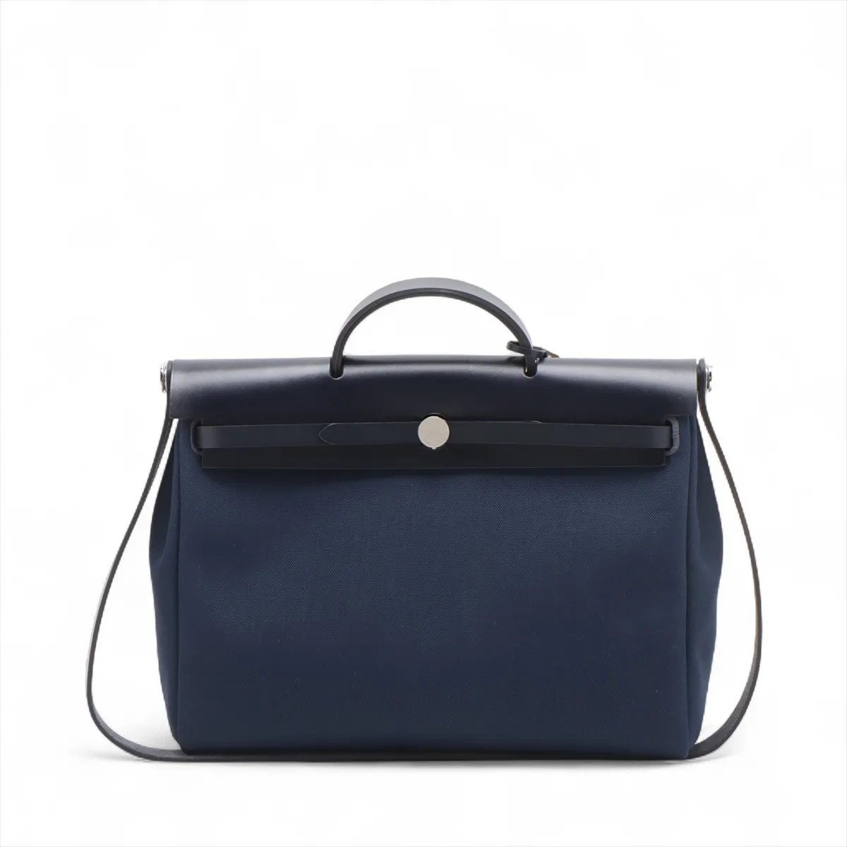 Hermès Herbag Zip MM Twal Military x Vash Hunter Navy x blue navy Silver Metal F