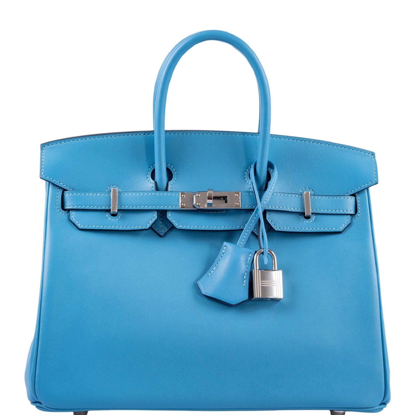 Hermes Hermès Birkin 25 Bleu du Nord Swift Palladium Hardware