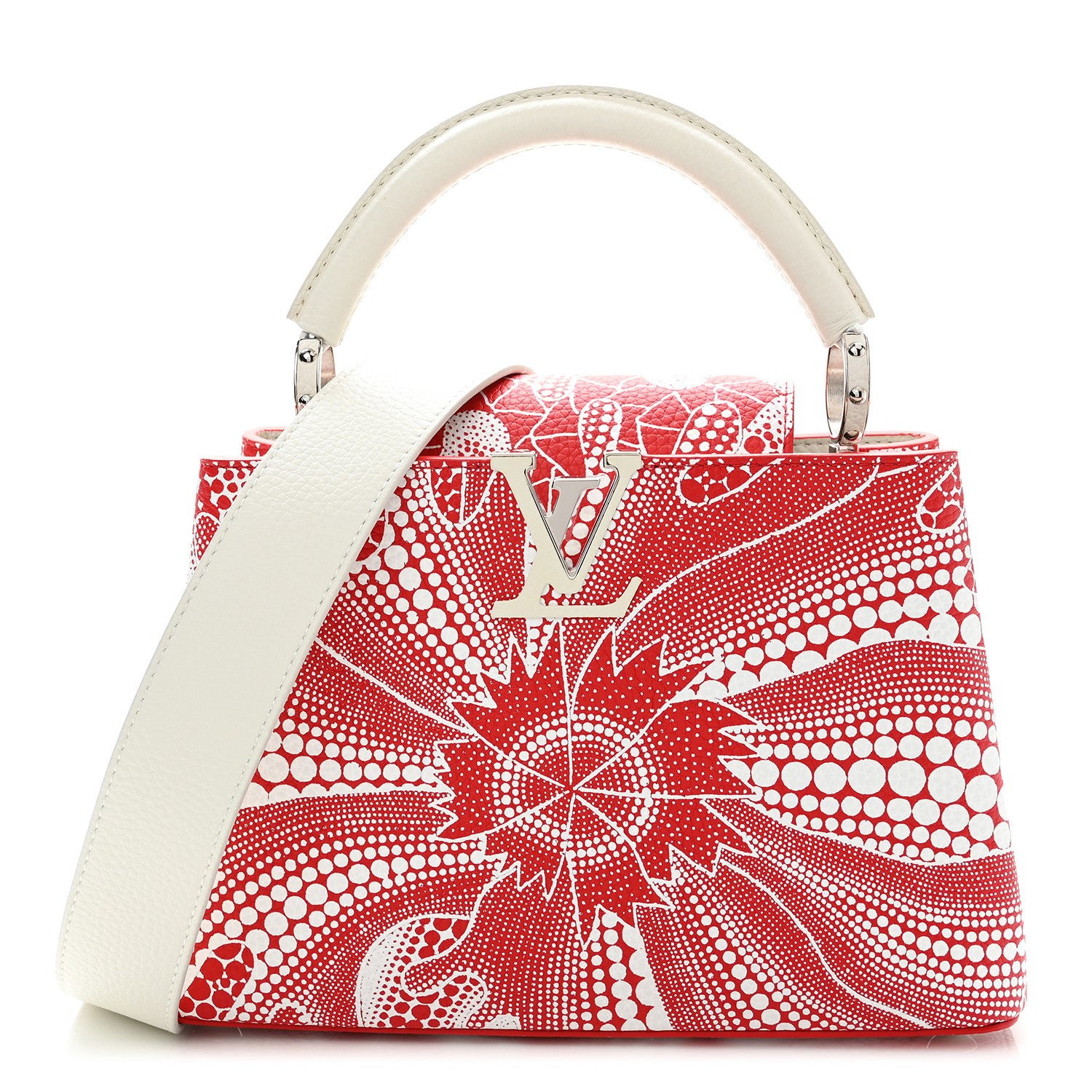 Louis Vuitton LV X YK Taurillon Psychedelic Flower Capucines BB Rouge