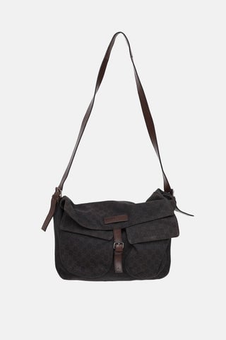 C. 2000s Denim Monogram Messenger Bag