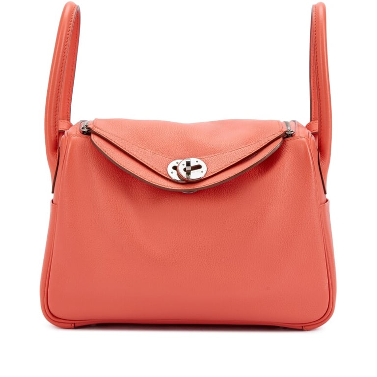 Hermes Flamingo Evercolor Lindy 26 Palladium Hardware, 2014