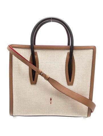 Christian Louboutin Raffia Top Handle Bag
