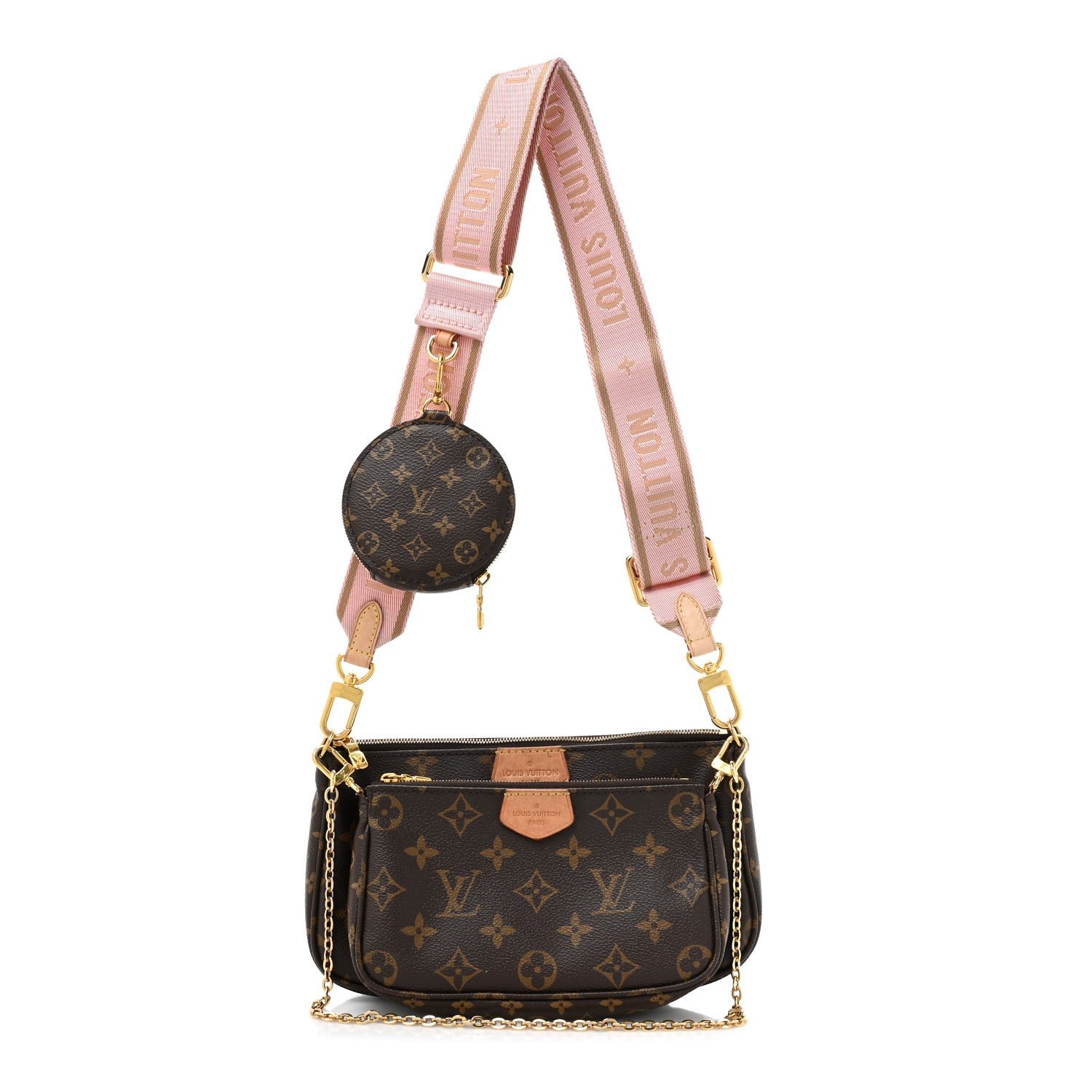 Louis Vuitton Monogram Multi Pochette Accessories Rose Clair