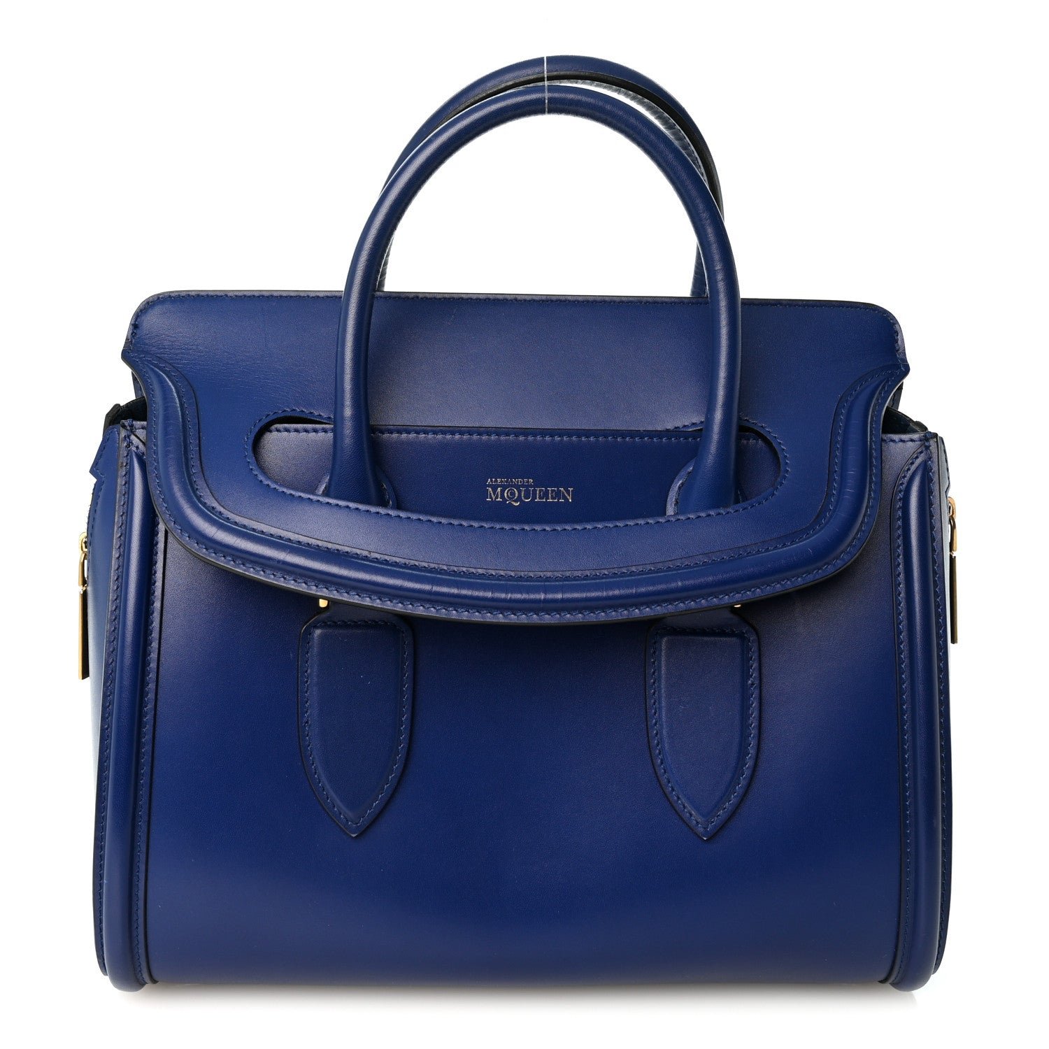 Alexander McQueen Calfskin Small Heroine Blue