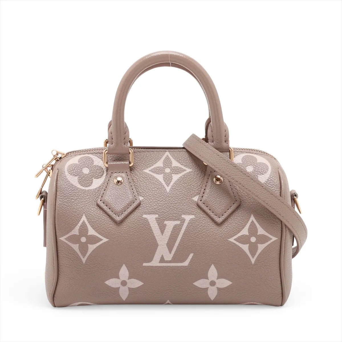 Louis Vuitton Monogram Empreinte Speedy Bandoulière 20 M46575 Beige