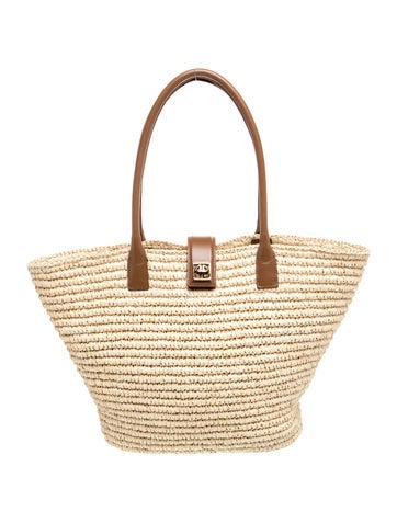 Anine Bing Straw Bucket Bag