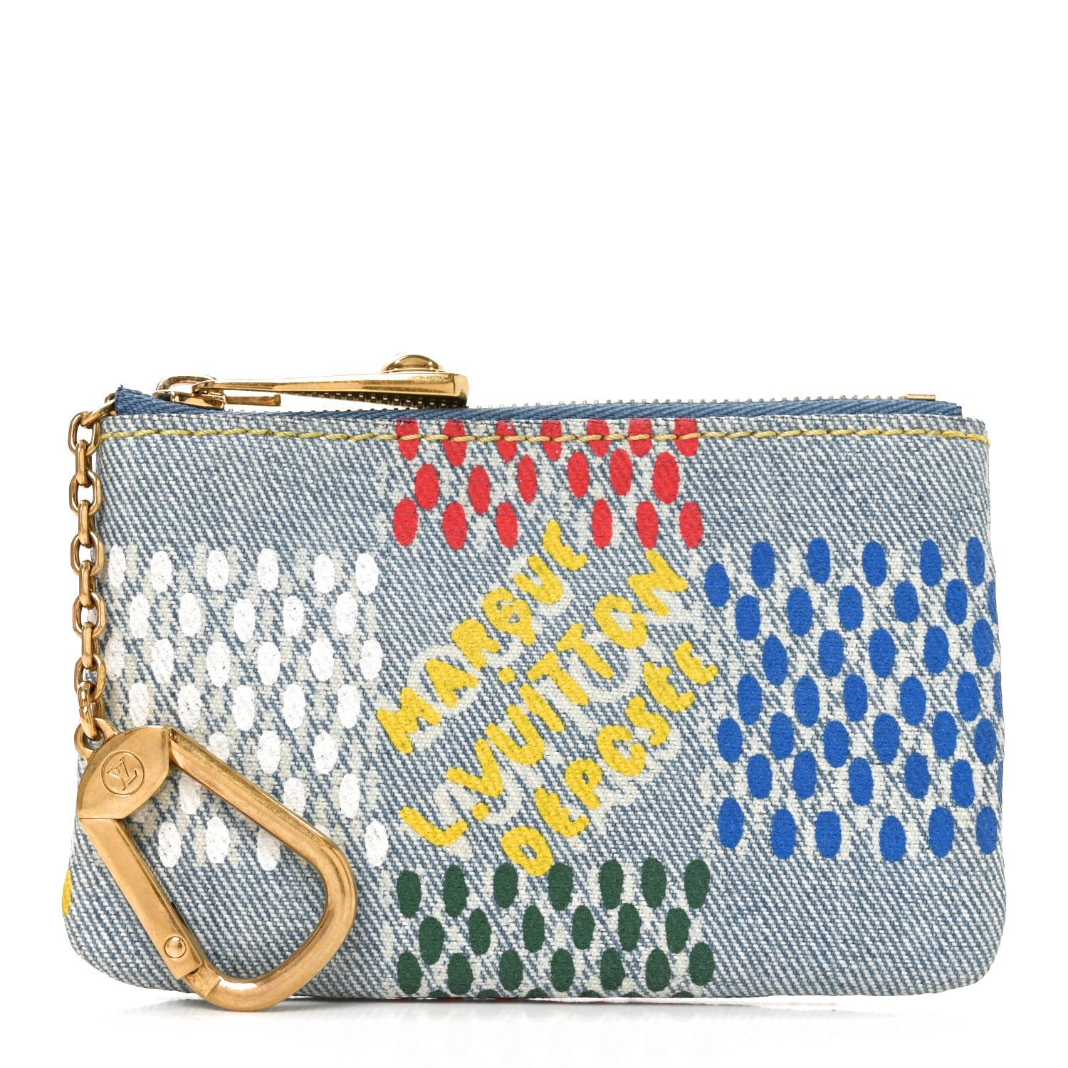 Louis Vuitton Damier Denim Key Pouch Multicolor
