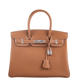 Hermes Hermès Birkin 30 Gold Togo Palladium Hardware