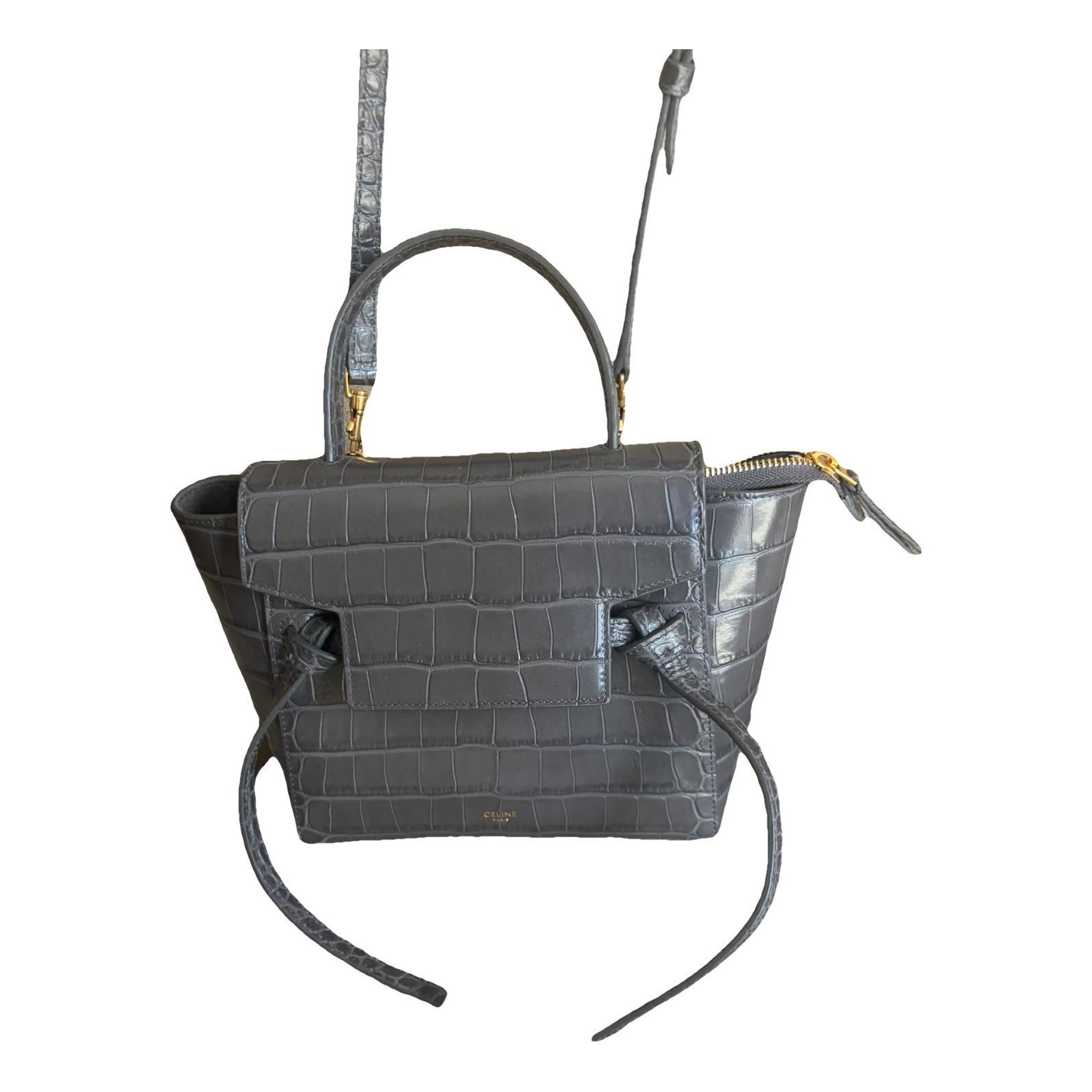 Belt leather handbag